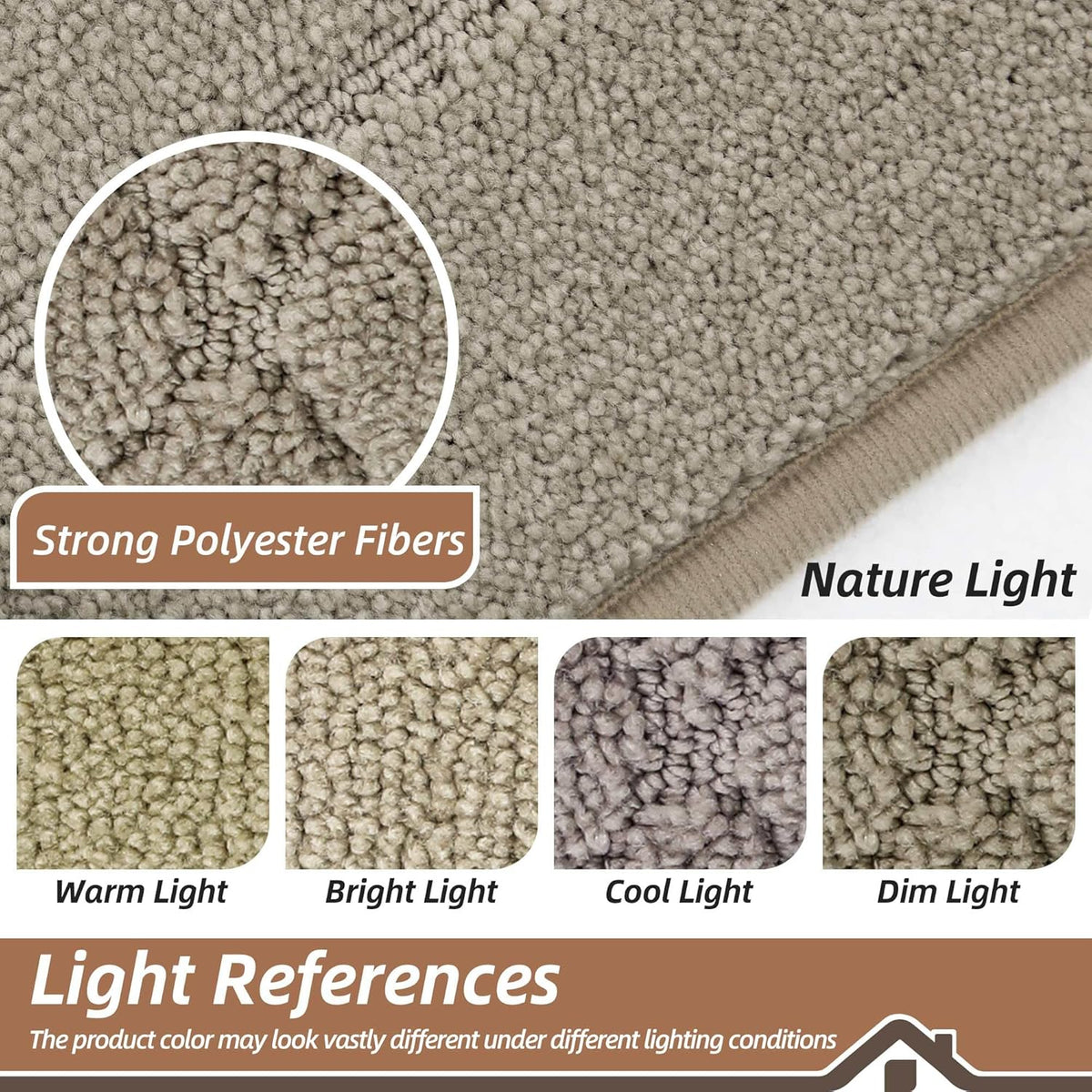 BEQHAUSE Dirt Trapper Door Mat 32" x 48", Doormat Non-Slip, Beige