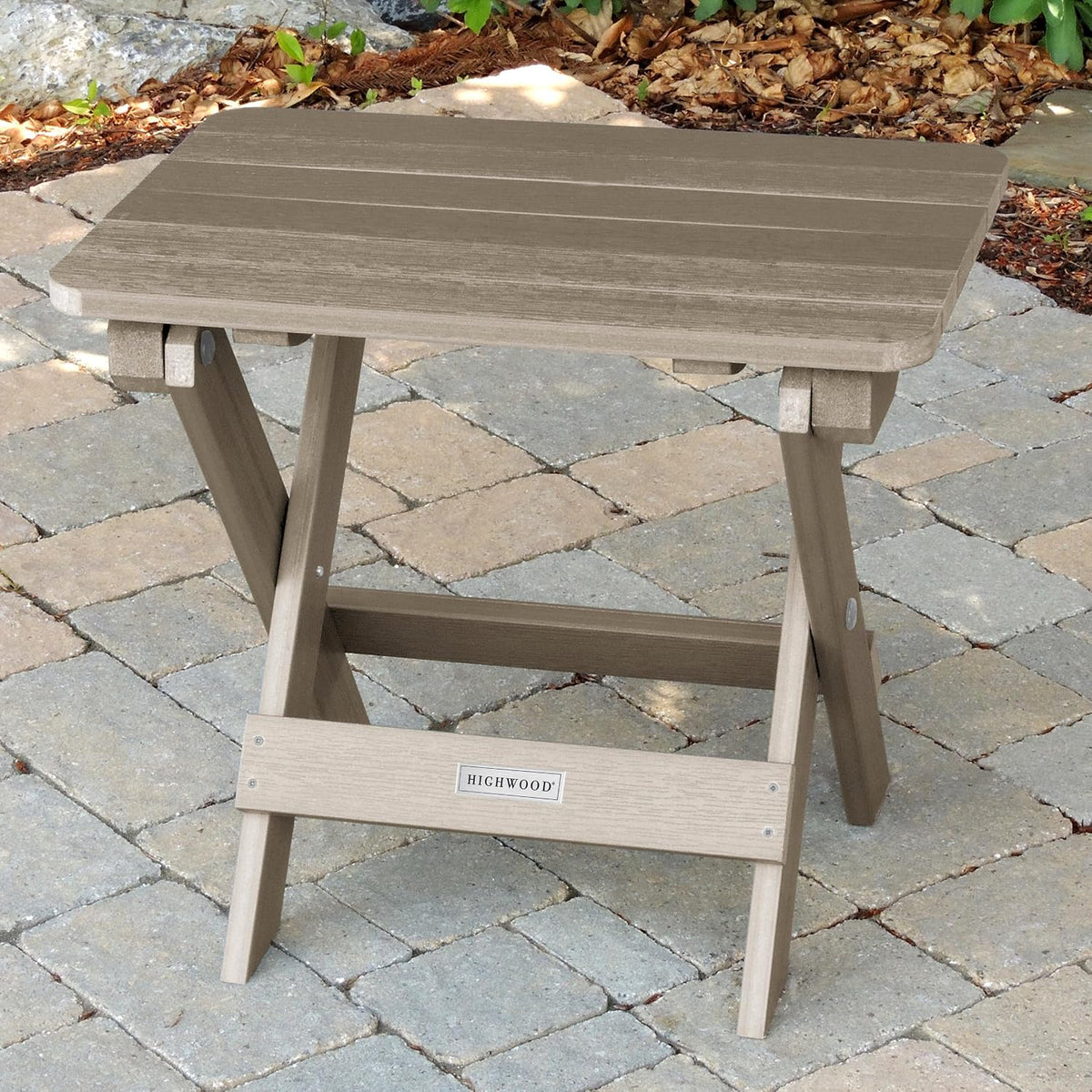 highwood AD-TBS1-WBR Folding Adirondack Side Table, Woodland Brown