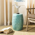 Safavieh Lattice Petal Ceramic Decorative Garden Stool, Robin's Egg Blue