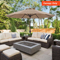 MASTERCANOPY 5-Year-Non-Fading Olefin 9FT Patio Umbrella Replacement Canopy-Orange Canopy Only