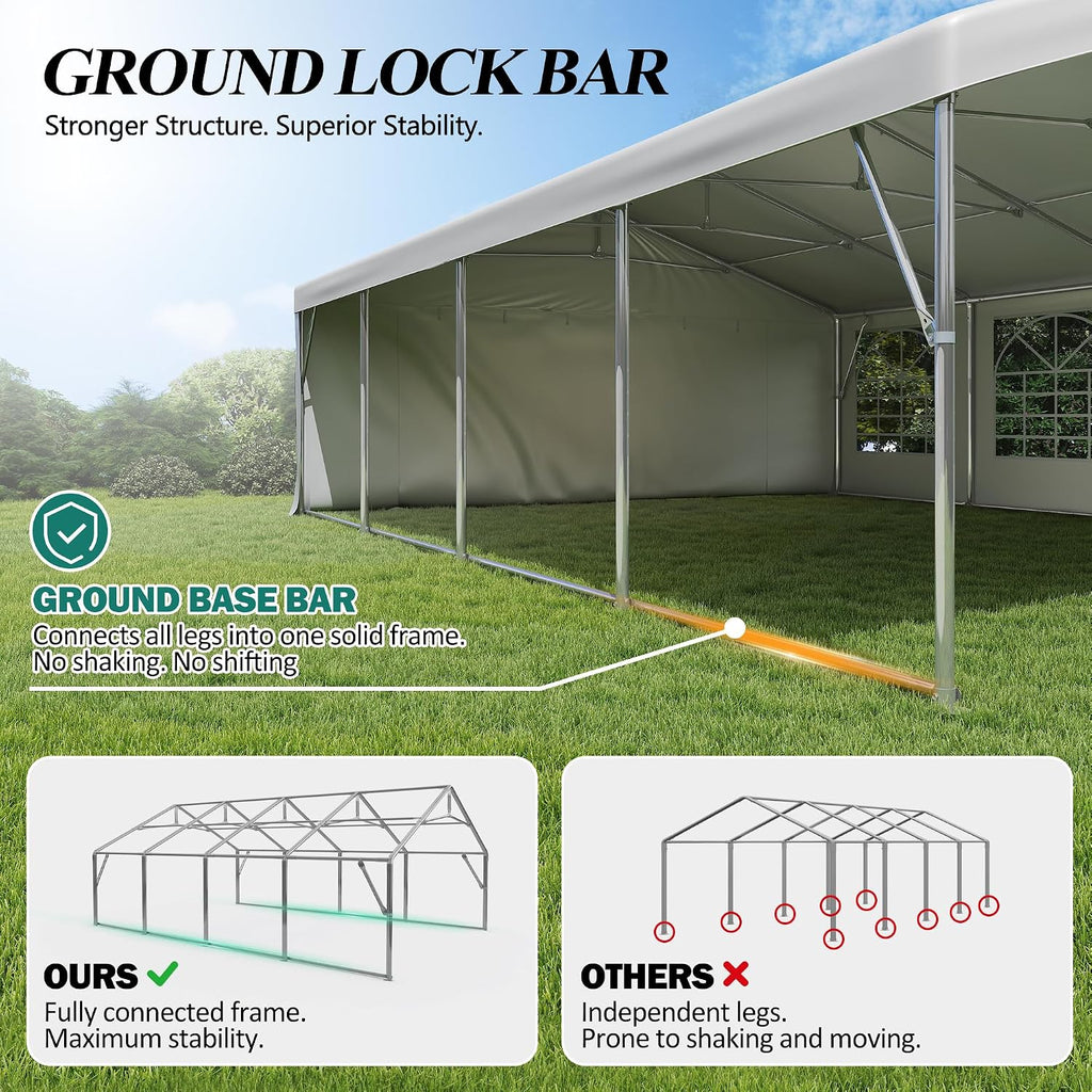 GARTOO 20' x 30' Heavy Duty Party Tent for Event