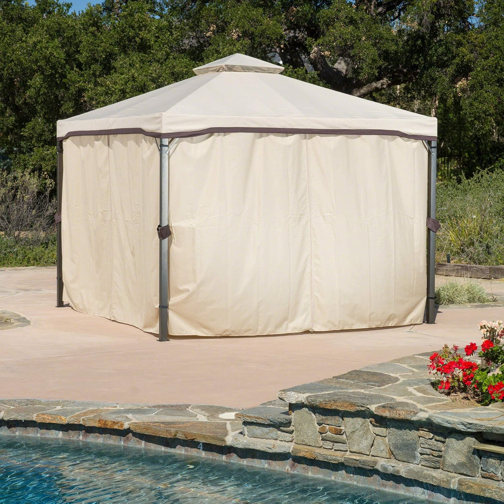 christopher knight home ckh outdoor gazebo canopy with, close-up detail