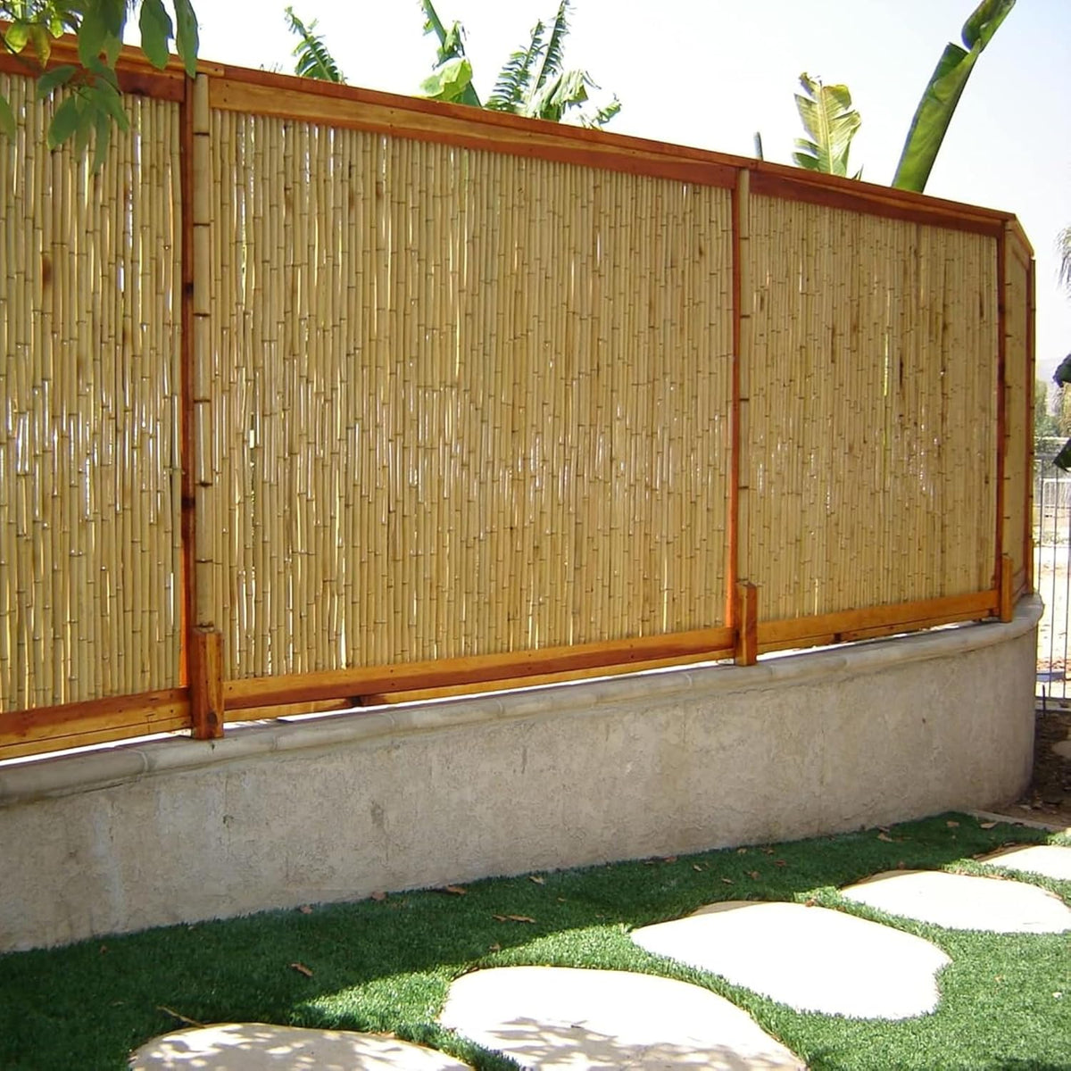 FOREVER BAMBOO Natural Bamboo Fencing Decorative Rolled Fence Panel 1 in D x 6 ft H x 8 ft L