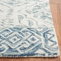 SAFAVIEH Dip Dye Collection Area Rug - 10' x 14', Blue & Ivory, Handmade Wool, Ideal for High Traffic Areas in Living Room, Bedroom (DDY901M)