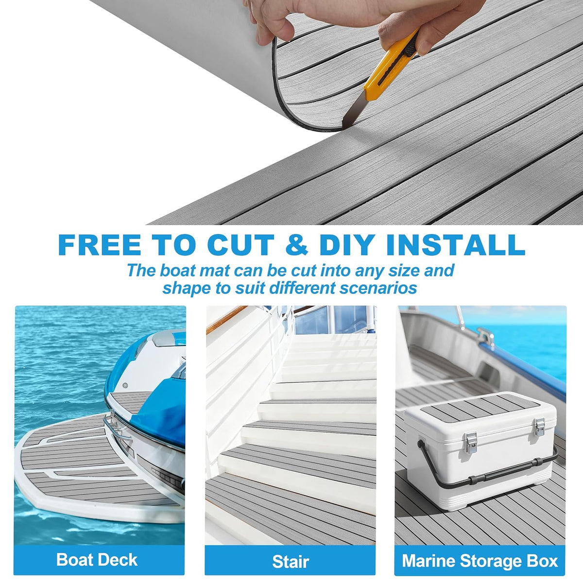 PrimeZone EVA Foam Boat Flooring 94.5" x 47.2" Sea Deck Marine Boat Decking
