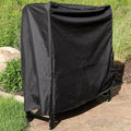 Sunnydaze 4-Foot Firewood Log Rack Cover, Black