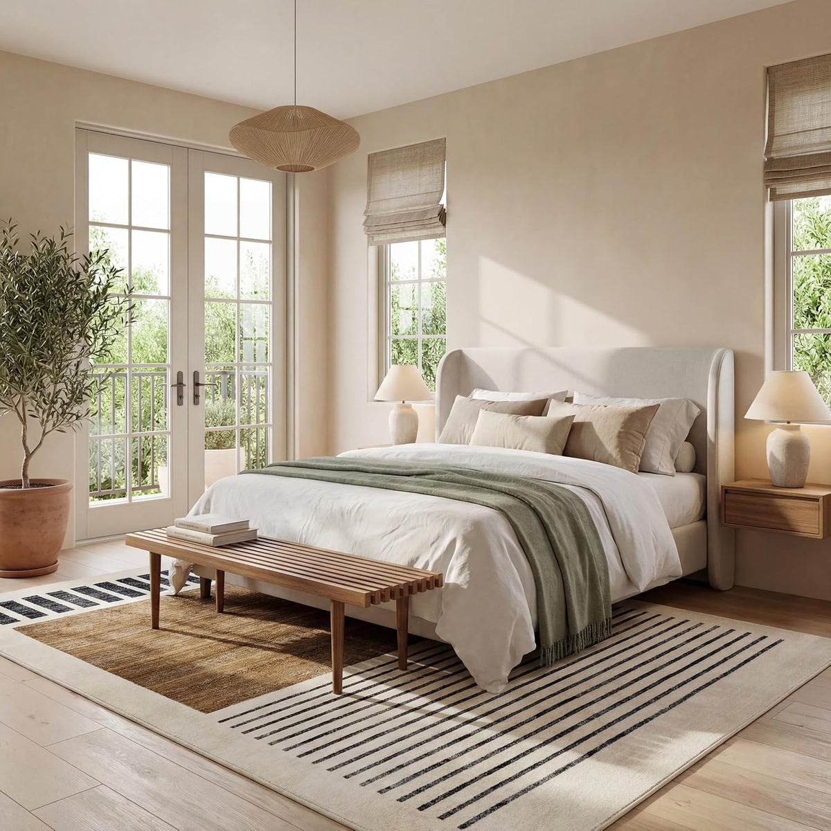 NULOOM Keeva Beige Fringed Performance 3' 3" x 5', Keeva Beige Soft and Cozy, High Traffic, Easy Clean, Durable Area Rug for Bedroom, Living Room, Dining, Den, Foyer, Entryway