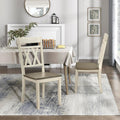 Lexicon Wood Dining Chair, Set of 2,Greywash/Antique White