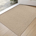 DEXI Thin Door Mat Indoor Entrance 24x36, Non Slip Entryway Mat, Beige