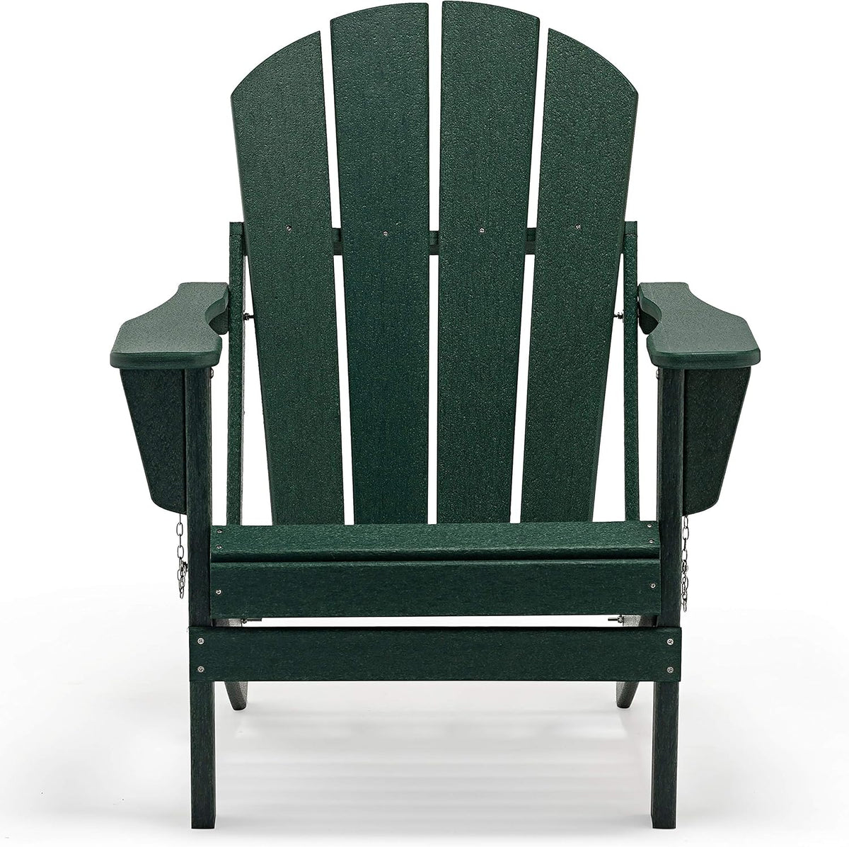 WO Home Furniture Laguna Folding Adirondack Chair, HDPE Patio Chair, All Weather Use Fire Pit Chair for Outdoor Garden, Backyard, Deck, Pool, Dark Green