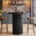 Tribesigns Round Bar Table, 39.4-Inch Bar Height, Bistro Pub Table
