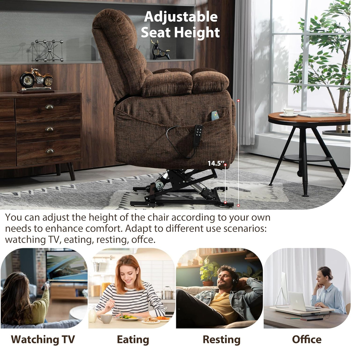 JIKFRIMA Oversized Zero Gravity Power Lift Recliner Chair for Elderly