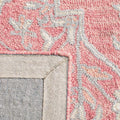 SAFAVIEH Micro-Loop Collection X-Large Area Rug - 11' x 15', Pink & Ivory, Handmade Shabby Chic Wool, Ideal for High Traffic Areas in Living Room, Bedroom (MLP504U)