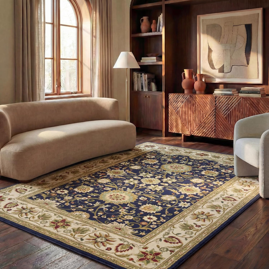 SAFAVIEH Lyndhurst Area Rug 9x12 Large, Black & Ivory LNH212A
