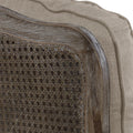 Lexicon French Country Wood Accent Chair, Carved Frame, Neutral