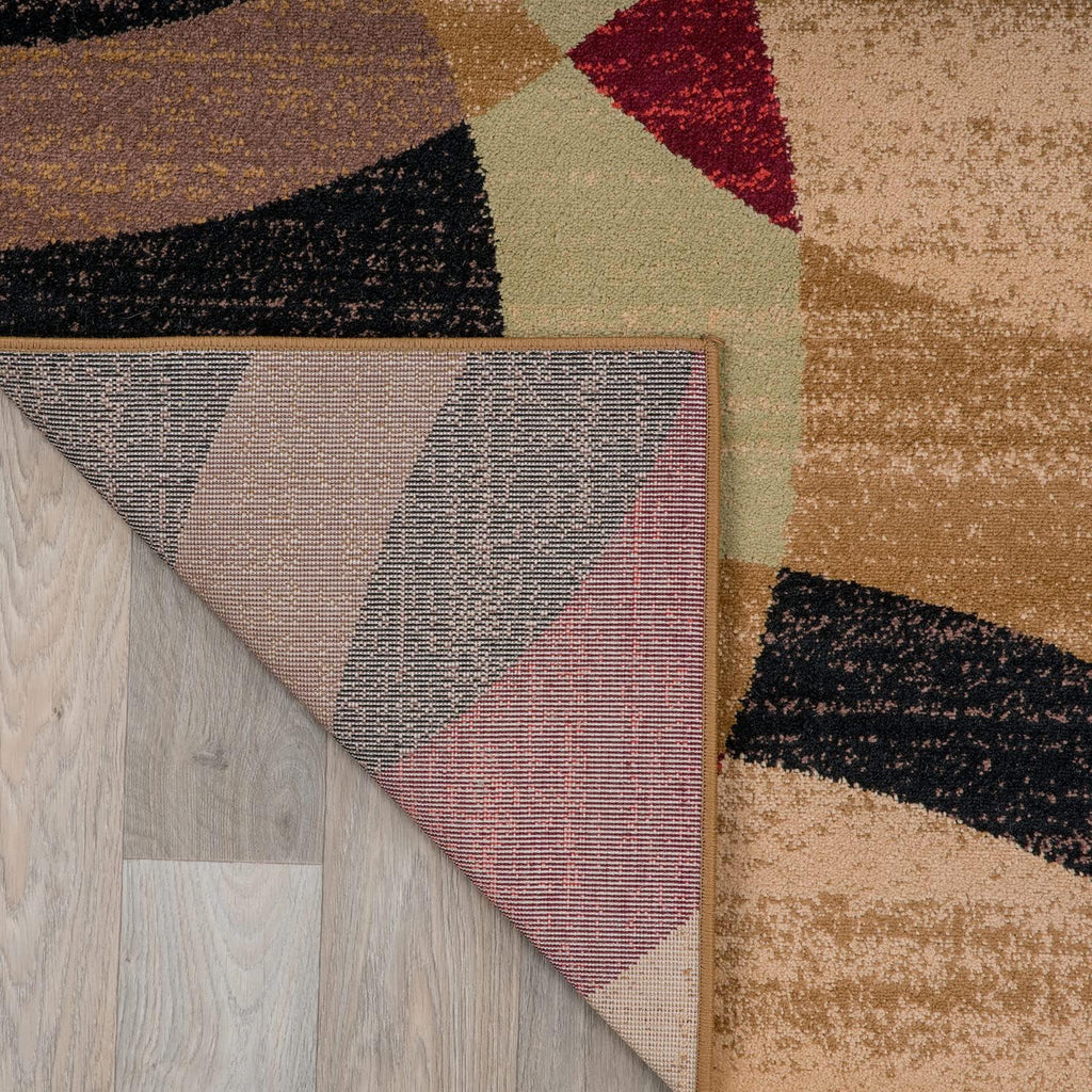 Rugshop Abstract Circles Contemporary High Traffic Area Rug Multi 9' x 12'