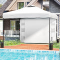 Tunbne 10X10 Pop Up Canopy Tent Outdoor with 1 Sidewalls, One Push Setup