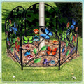 Yaocom 12 Pack Butterfly Garden Fence 16.5" H x 11.8" W Metal Stake
