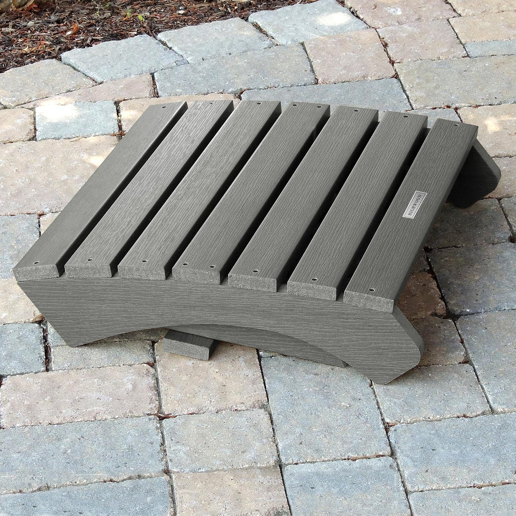 highwood AD-OTL1-CGE Adirondack Folding Ottoman, Coastal Teak