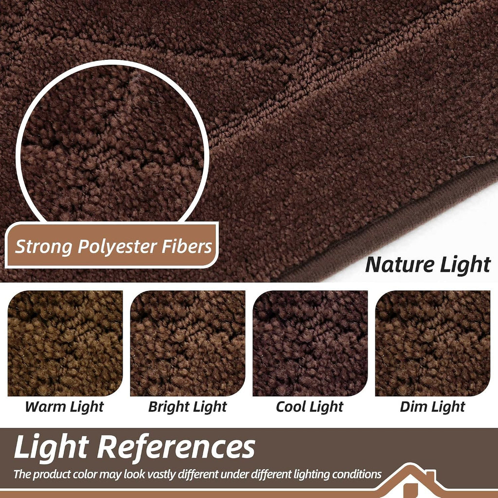 BEQHAUSE Dirt Trapper Door Mat 24" x 36", Doormat Non-Slip, Brown