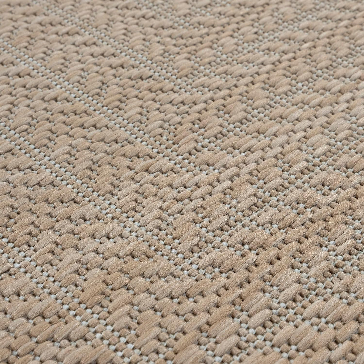 Adiva Rugs Outdoor Indoor Area Rug, Weather Resistant, Easy to Clean, Stain Resistant Floor Mat for Dining Room, Backyard, Deck, Patio (Natural Beige, 8' x 10')