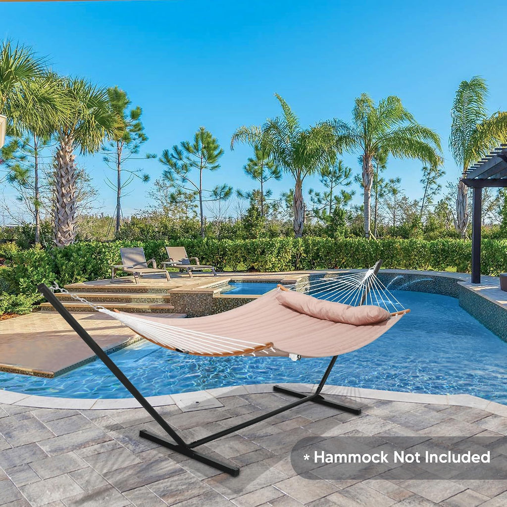 SUNCREAT 12 FT Heavy Duty Hammock Stand, 475 lbs Capacity, Black