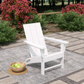 WestinTrends Ashore Modern Outdoor Folding Adirondack Chair, White