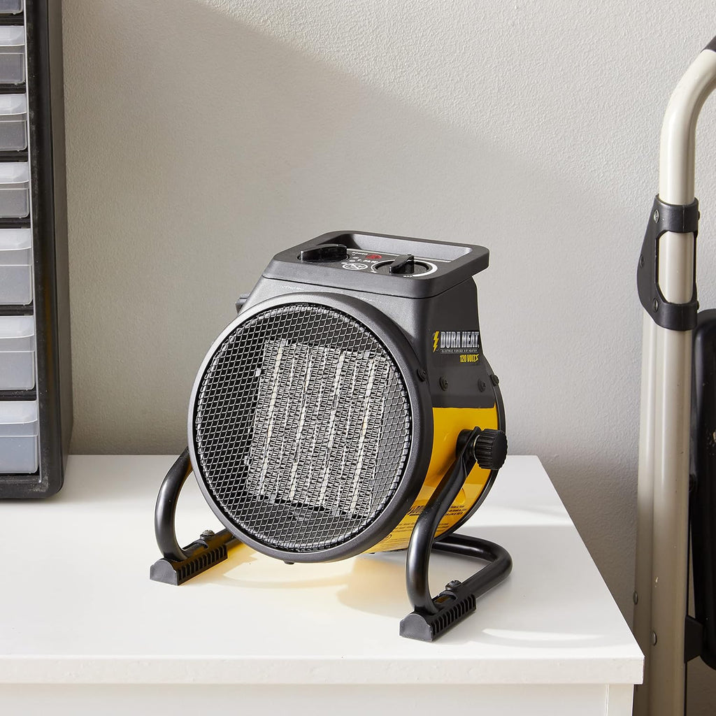 Dura Heat EUH1465 Electric Forced Air Heater with Pivoting Base 5,120 BTU, Yellow
