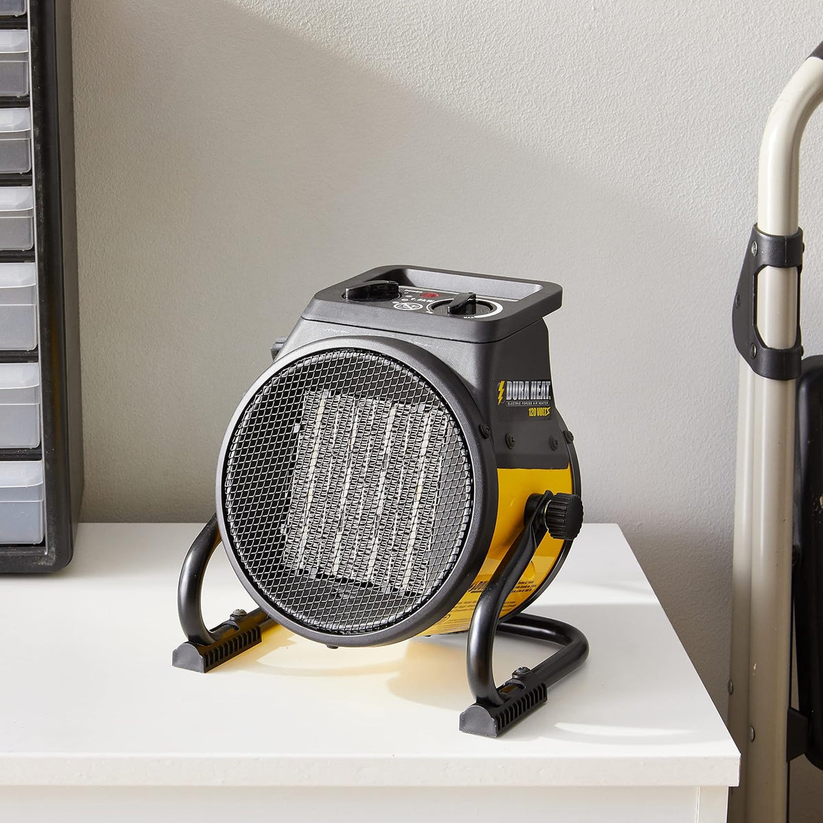 Dura Heat EUH1465 Electric Forced Air Heater with Pivoting Base 5,120 BTU, Yellow