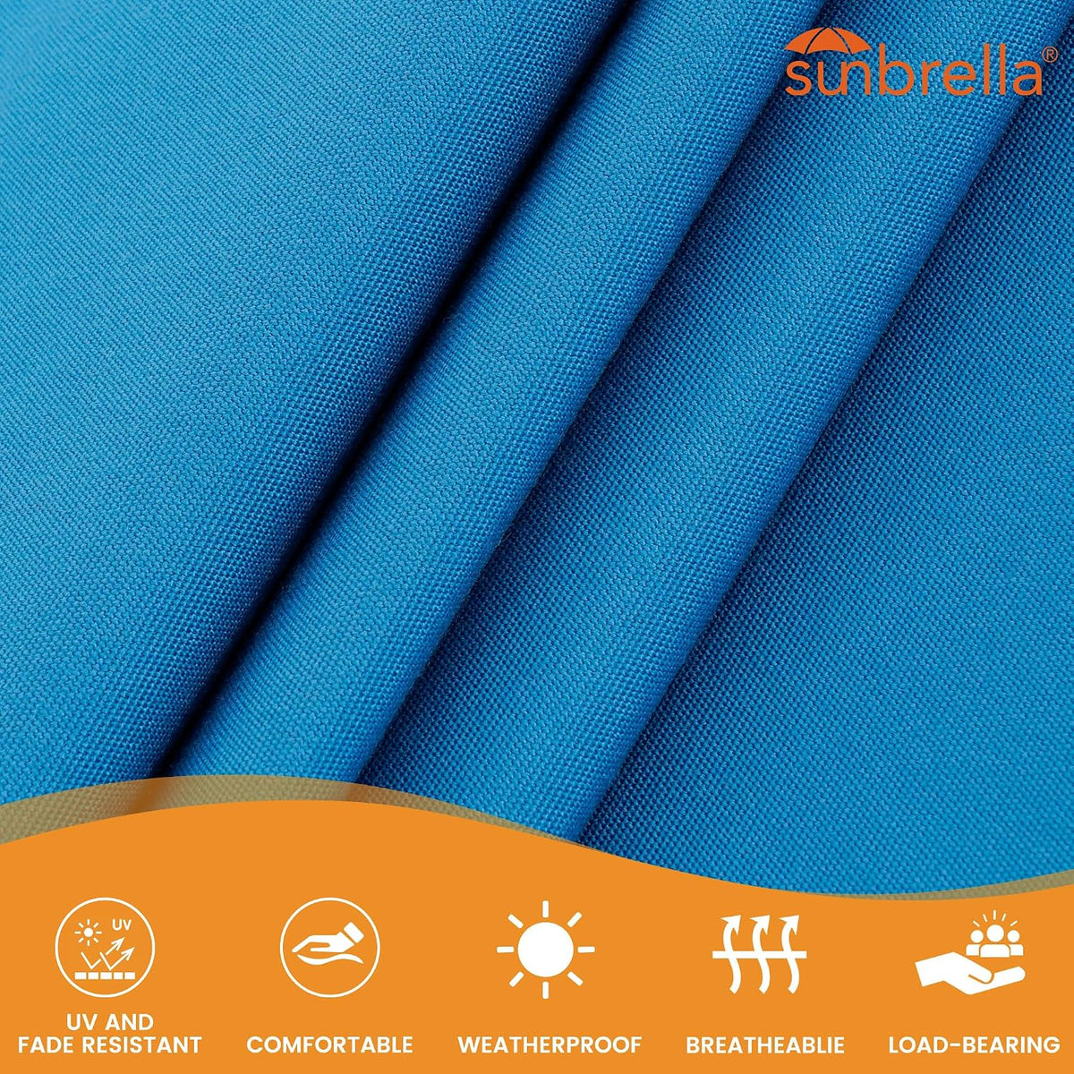 Lazy Daze 12 FT Sunbrella Fabric Hammock, Non-Fading Double Outdoor Hammock