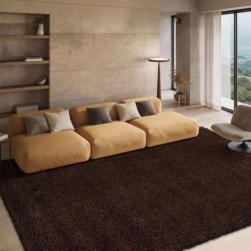 SAFAVIEH Area Rug 11x15 - California Shag Collection - Large - Brown, Non-Shedding & Easy to Clean, Ultra Plush Thick Pile, Ideal for Living Room, Bedroom, Dining Space (SG151-2727)