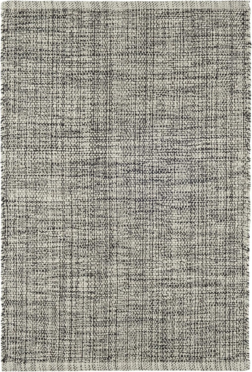 Dash & Albert Marled Black Geometric Handwoven Rug, 9'6"x13'6"