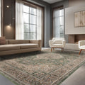 Ruaruarug Washable Area Rug 8×10 for Living Room, Ultra Soft, Celadon