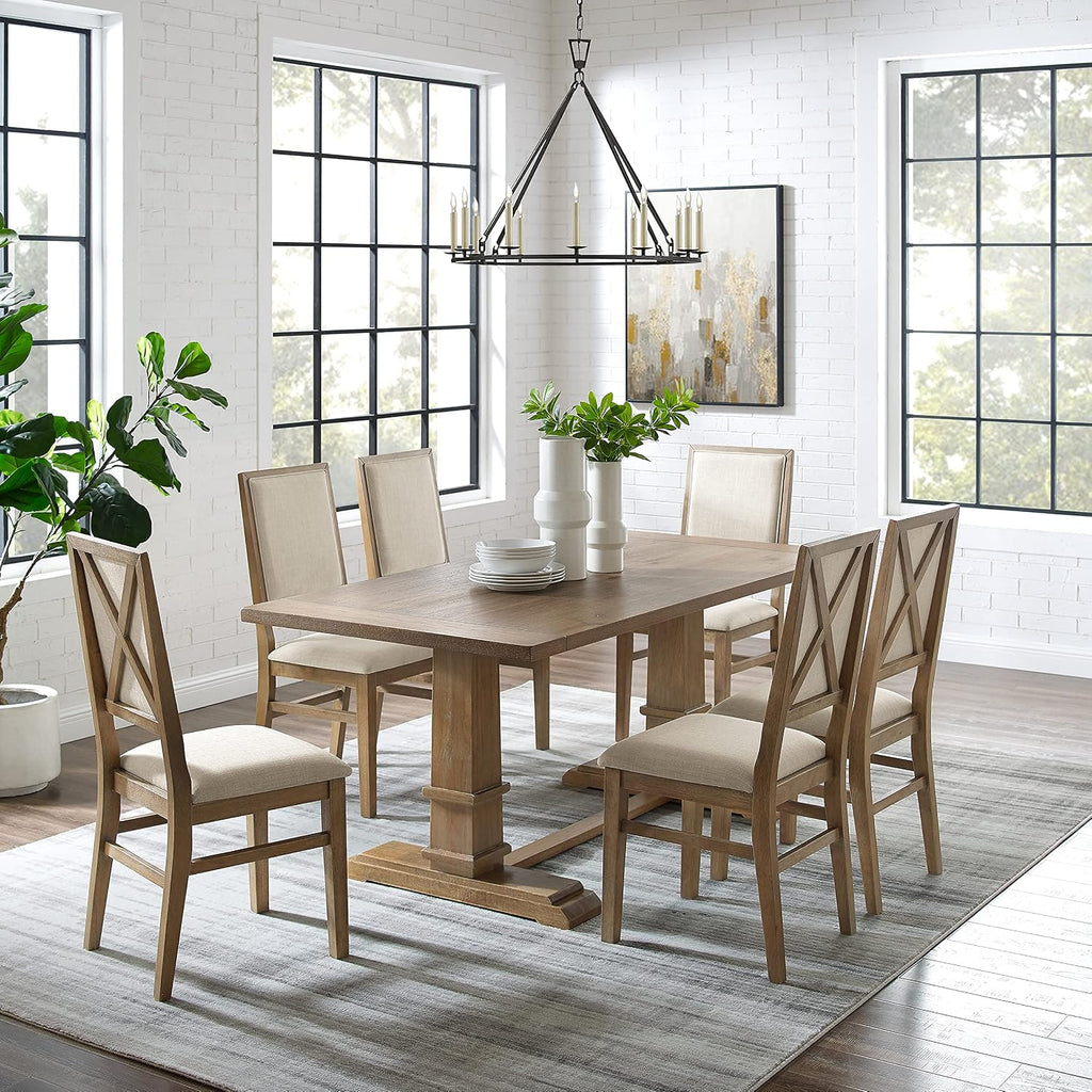 Crosley Furniture Joanna 7-Piece Dining Set, Upholstered Chairs
