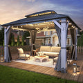 GARTOO 10' x 12' Outdoor Wood Gazebo