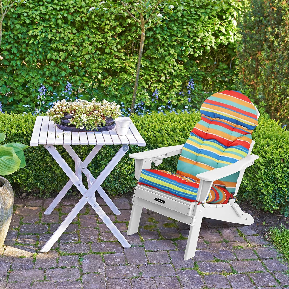 FUNBERRY Adirondack Chair Cushions Set of 2, Cushions for Rocker with Ties