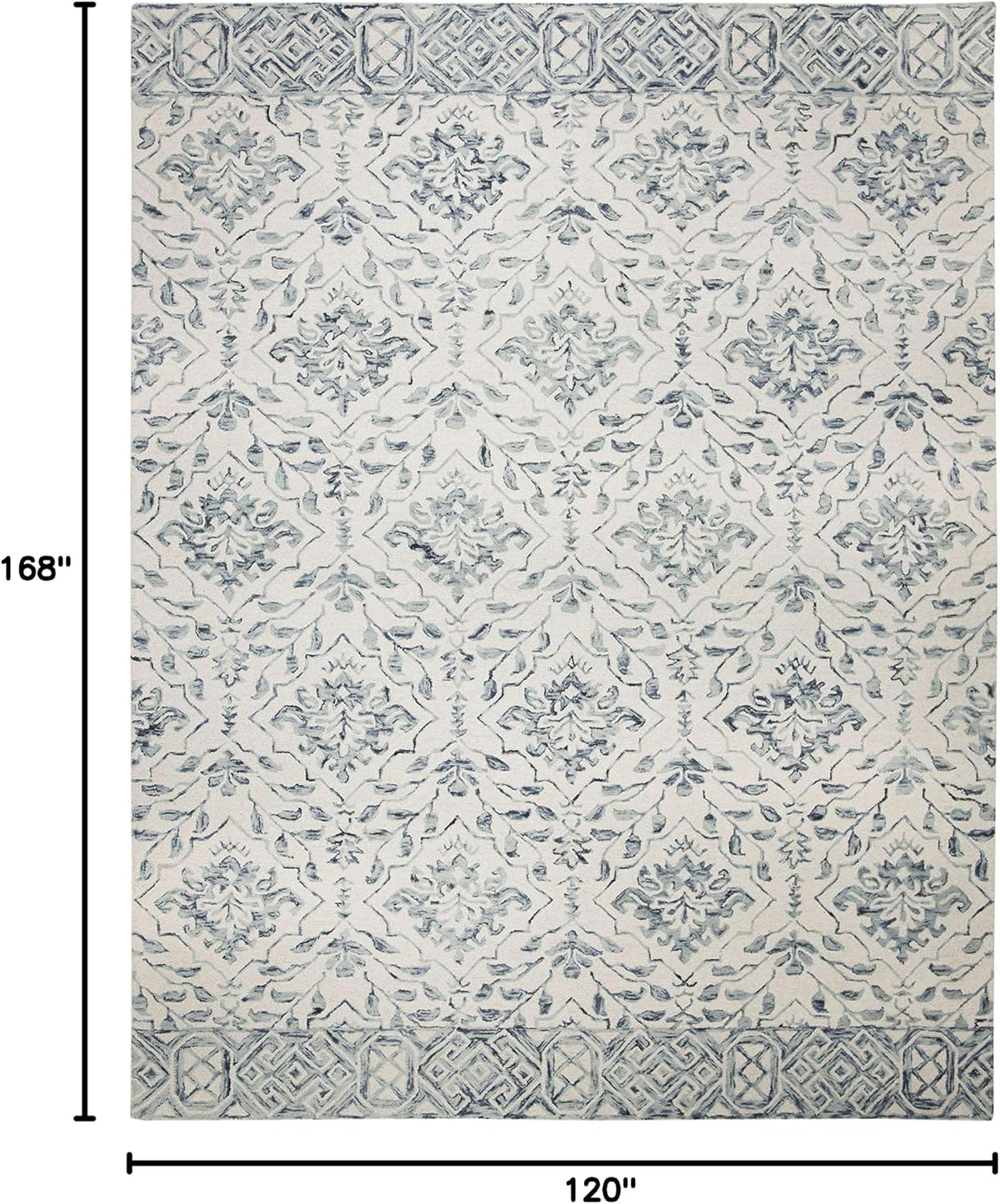 safavieh dip dye collection area rug - 10', side view