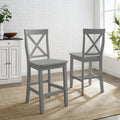 Crosley Furniture X-Back Wood Counter Stools, Set of 2, 24"