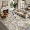 kakania Washable 8x10 Area Rug for Living Room: Abstract Modern Home Decor