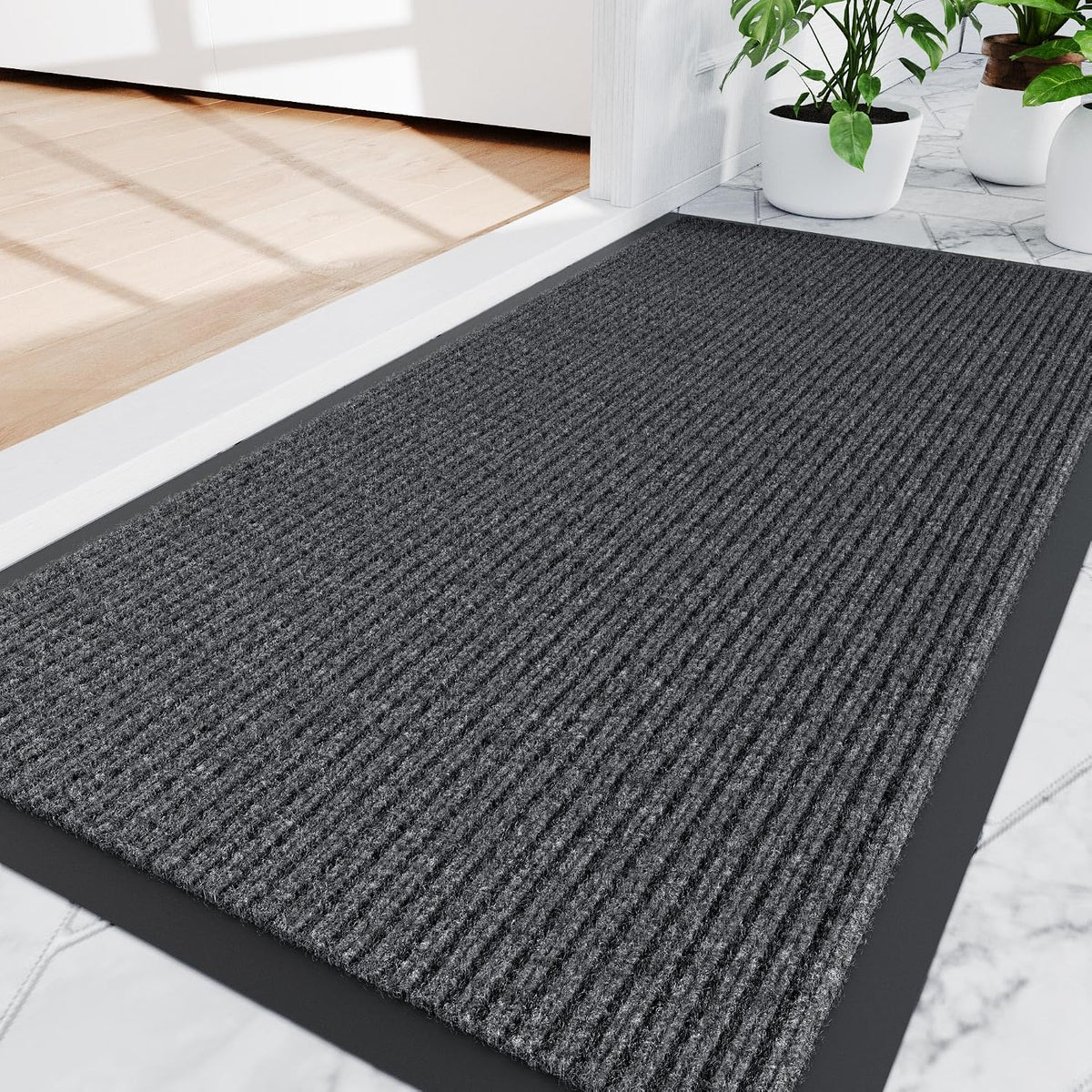 Amyracel Front Door Mat, Heavy Duty Waterproof Indoor Outdoor Doormat 3'x4'