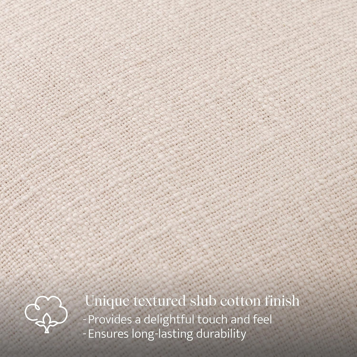 Double Stitch 100% Cotton Scalloped Throw Pillow Covers, Oat Milk