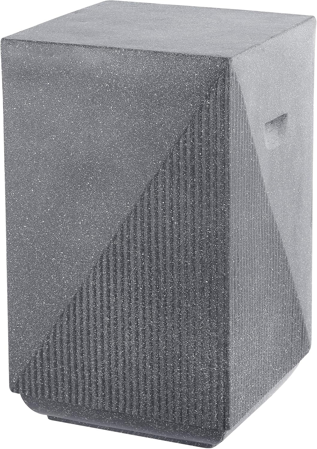 JONATHAN Y Adrian Outdoor Side Table Stool Polyresin 21", Gray Terrazzo