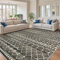 Miukiki 8x10 Area Rug for Living Room, Washable Soft Non Slip Rug Black