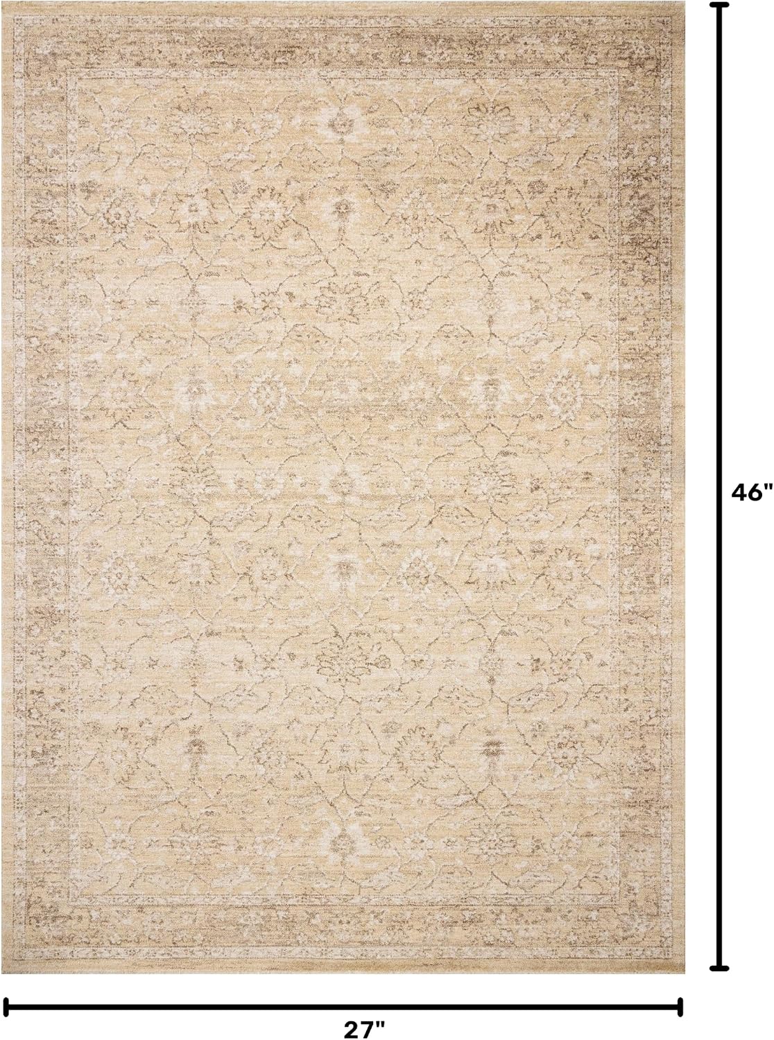 Loloi Chris Loves Julia Palma Wheat/Bark 2'-3" x 3'-10" Accent Rug