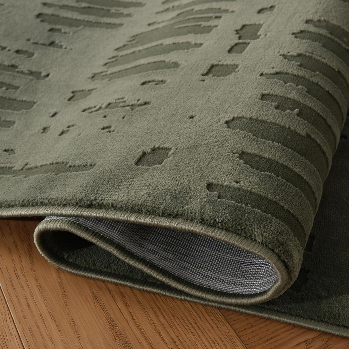 Revival Rugs Shell 7'x9' Area Rugs - Washable, Medium Pile, Green