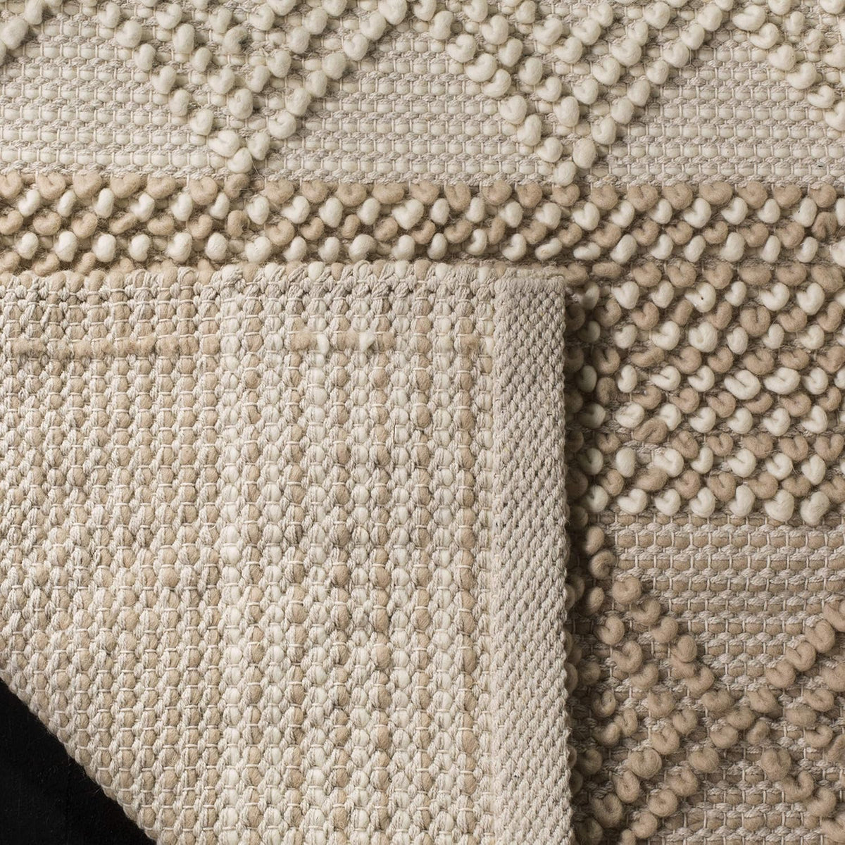 SAFAVIEH Natura Collection Area Rug - 10' x 14', Beige & Ivory, Handmade Moroccan Boho Tribal Wool & Cotton, Ideal for High Traffic Areas in Living Room, Bedroom (NAT102B)