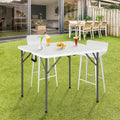 FDW | 34" Folding Table | White | Portable Plastic Table