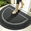 OLANLY Half Circle Front Door Mat Outside 35x23 All-Season Rubber Doormat
