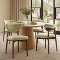 VASAGLE Wooden Dining Chairs Set of 4, Upholstered Kitchen Chairs