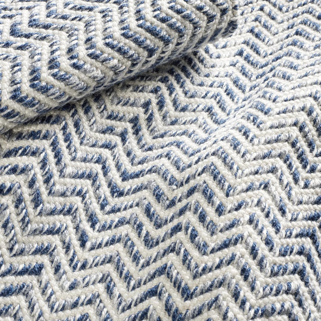 Dash & Albert Coastal Blue Geometric Handwoven Indoor/Outdoor Rug, 3'x5'